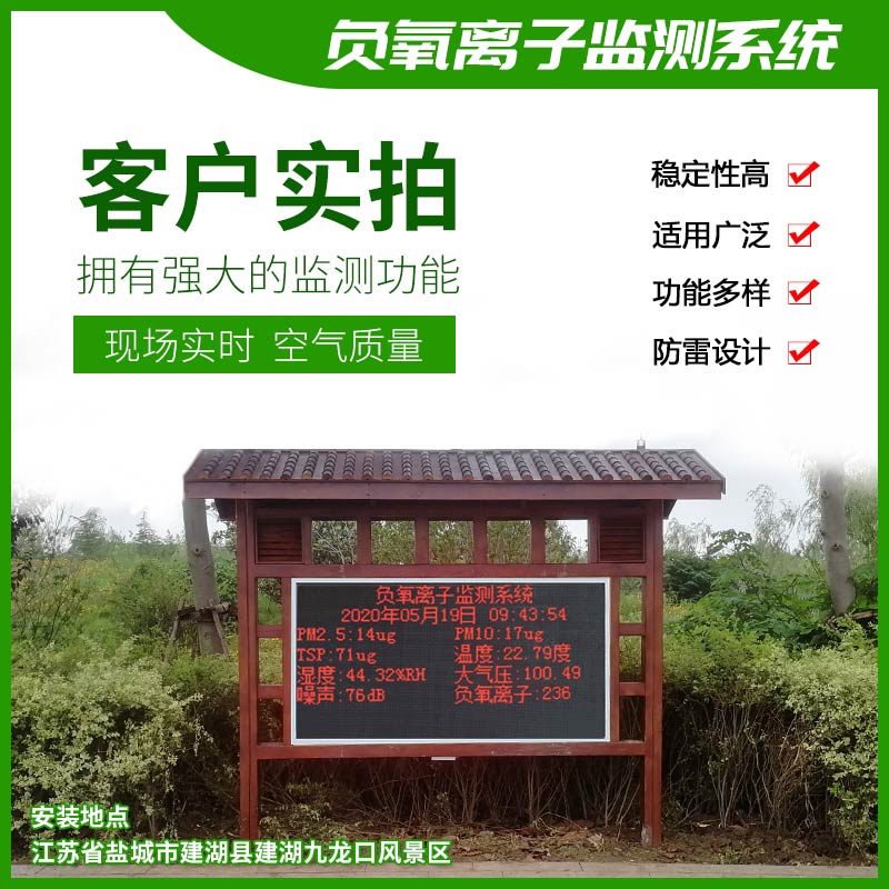 去公園吸氧，看看負氧離子在線監(jiān)測儀！